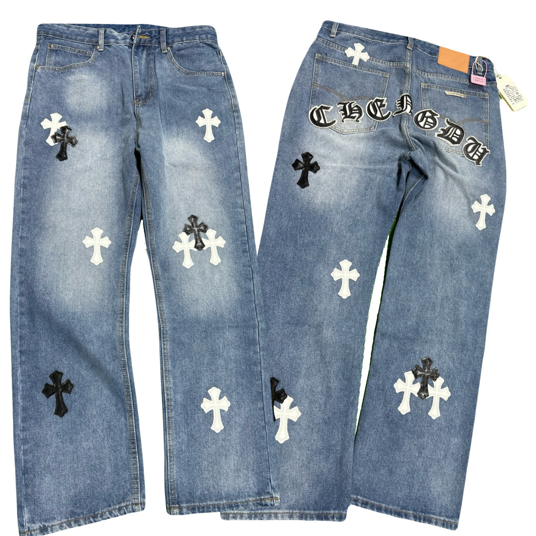 **PRONTO** Pantalones Chrome hearts azul