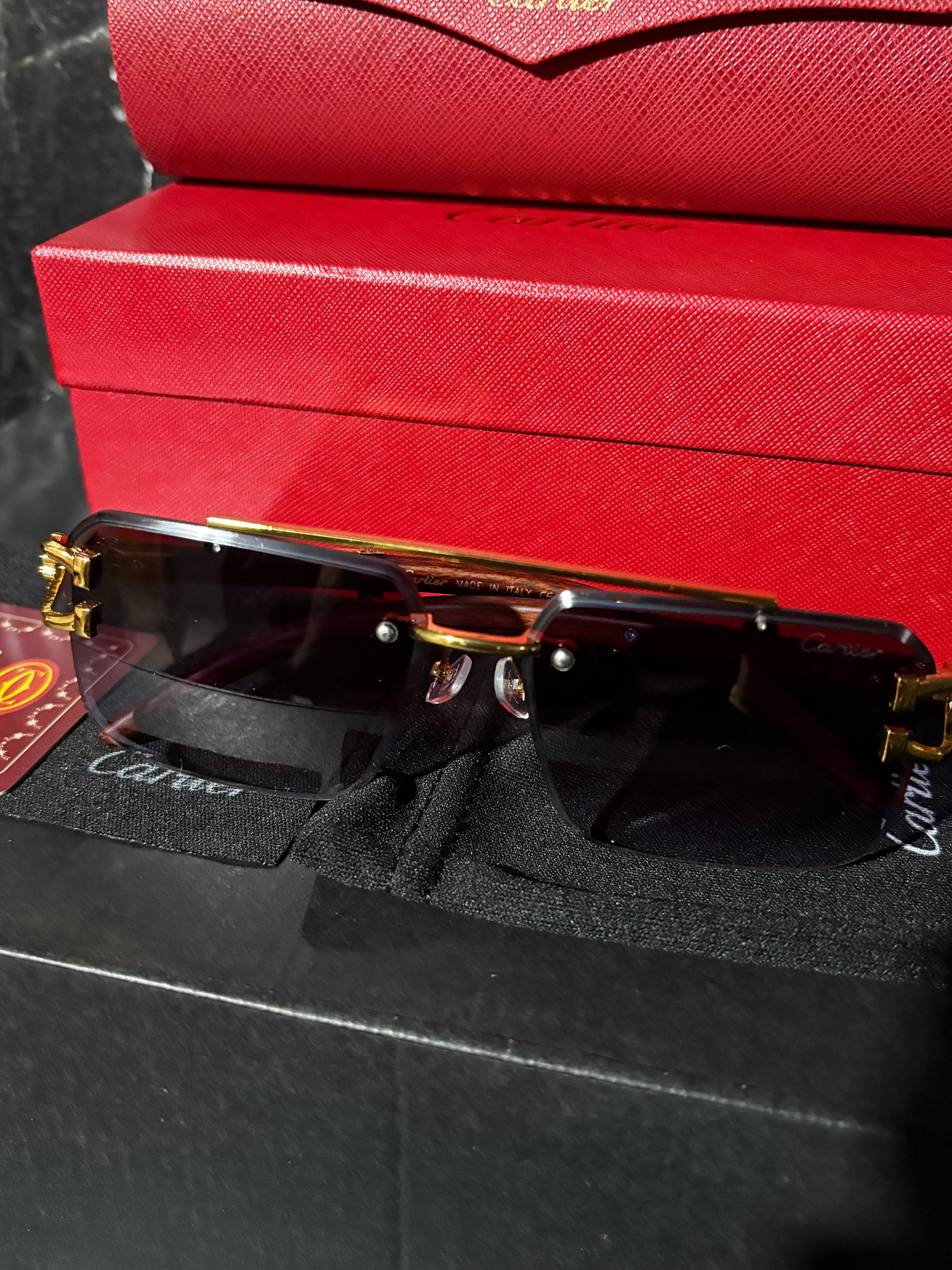 Lentes Cartier jaguar (morado oscuro)