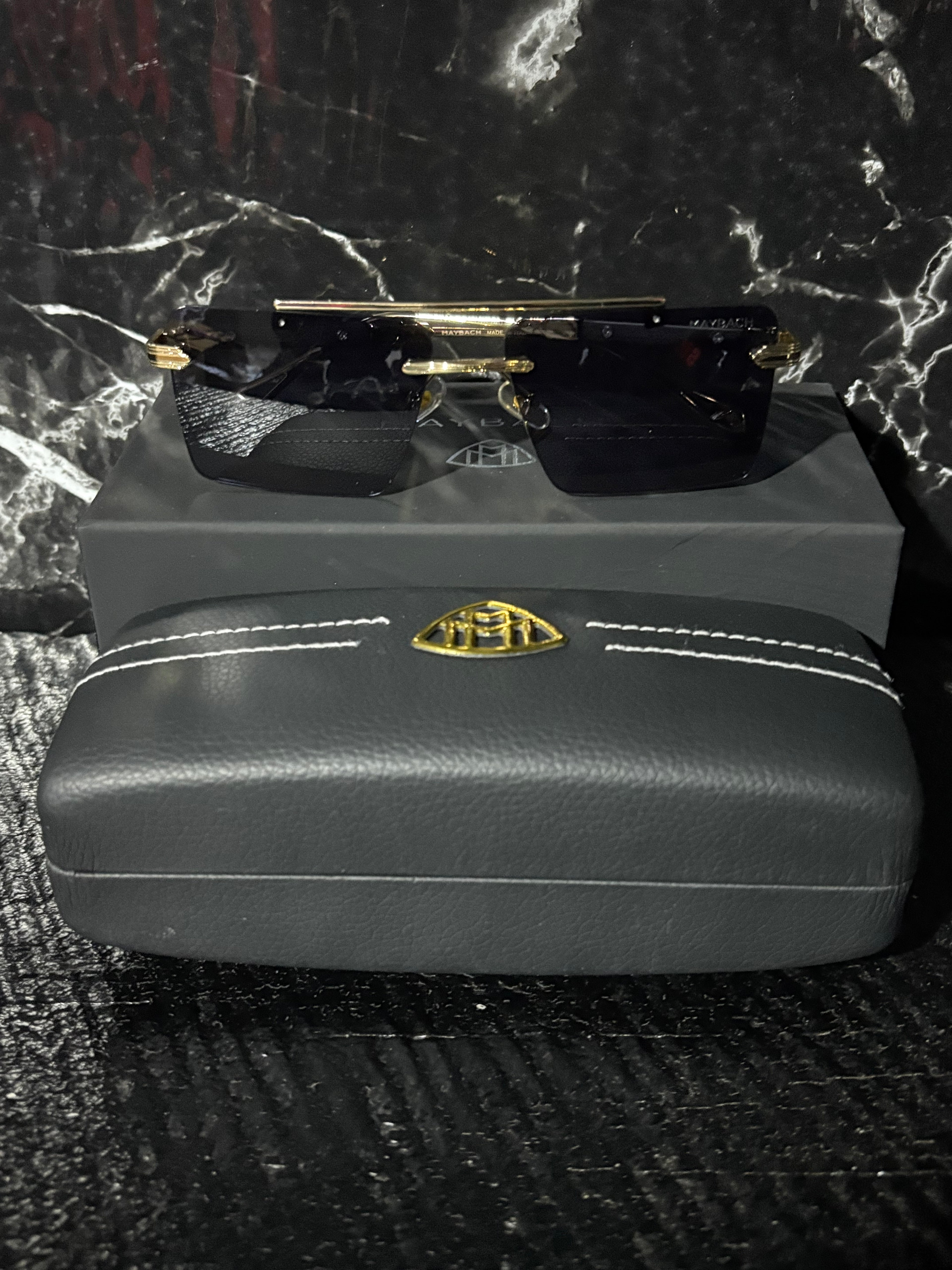 Lentes Maybach dorados/negro