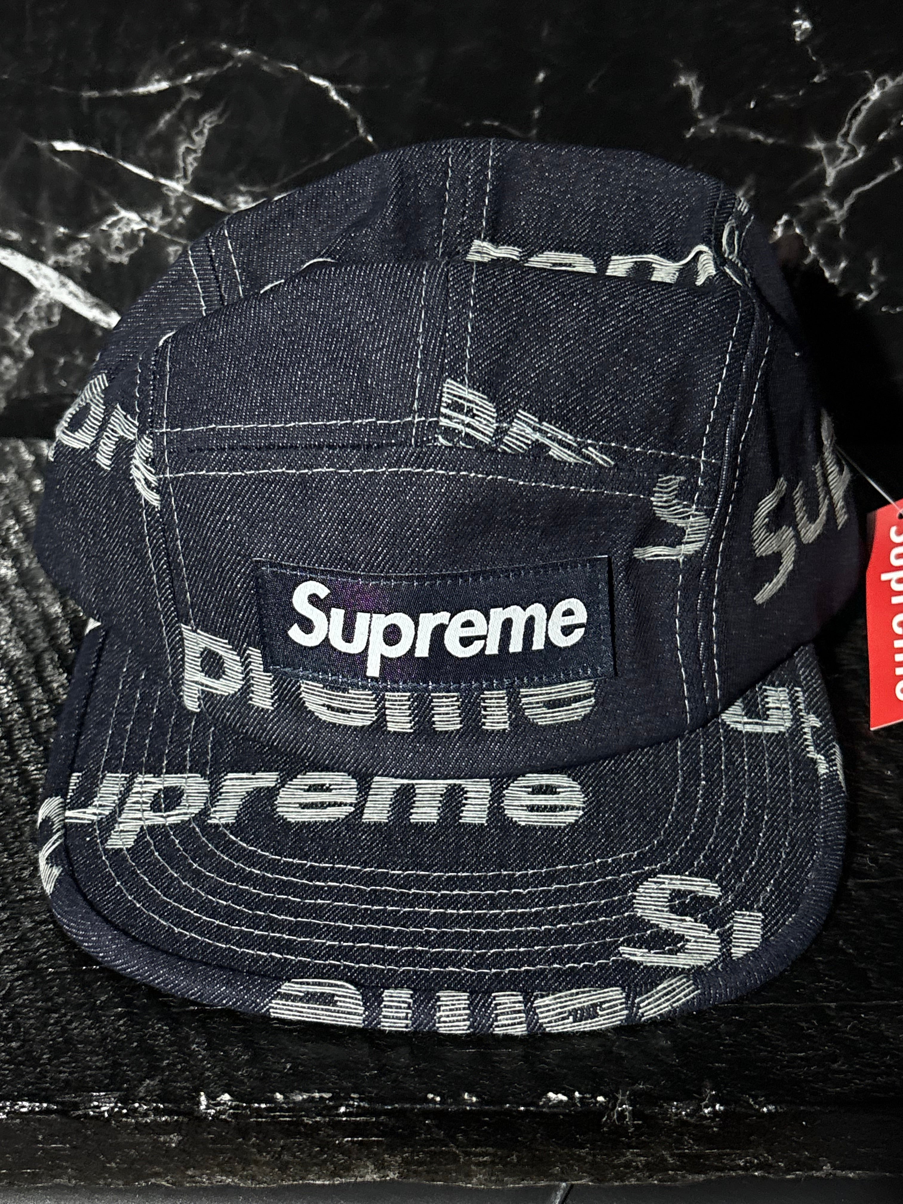 **AGOTADO** Gorra Supreme Jacquard Logos Denim Camp